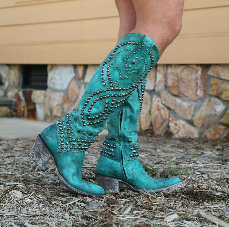 Old Gringo * | Old Gringo Boots Cut Price Old Gringo Belinda Turquoise L903-50