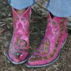 Old Gringo * | Old Gringo Boots Cut Price Old Gringo Snake Zipper Pink L1177-15