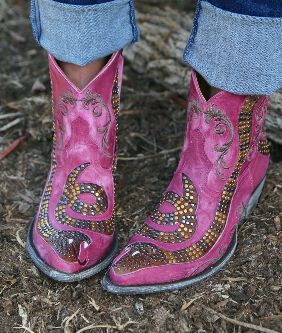 Old Gringo * | Old Gringo Boots Cut Price Old Gringo Snake Zipper Pink L1177-15