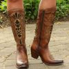 Corral * | Corral Boots Original Corral Honey Laser Inlay Embroidery Boot C3148